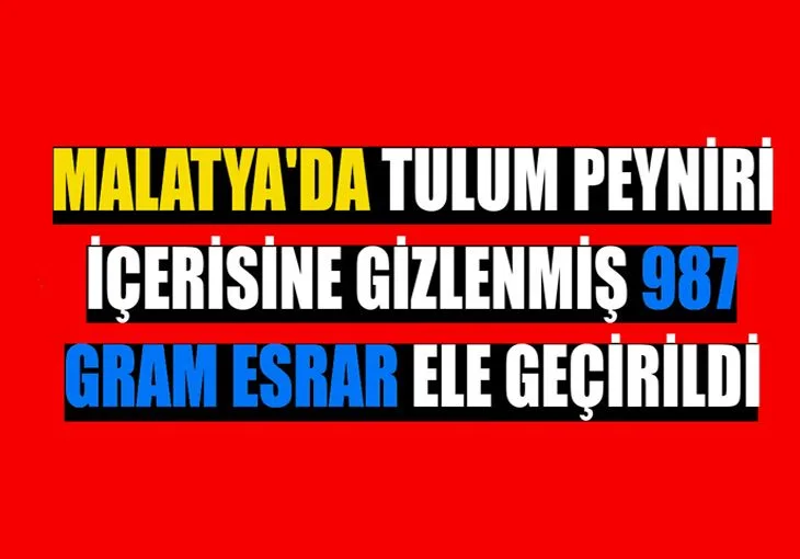 YOLCU OTOBÜSÜNDE TULUM PEYNİRİ İÇİNDE ESRAR ELE GEÇİRİLDİ