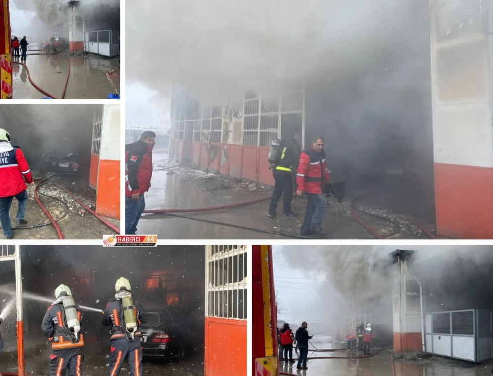 Malatya Özsan Sanayi Sitesinde Yangın