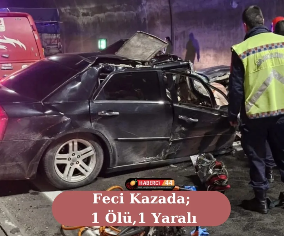 Erkenek Tünelinde Feci Kaza