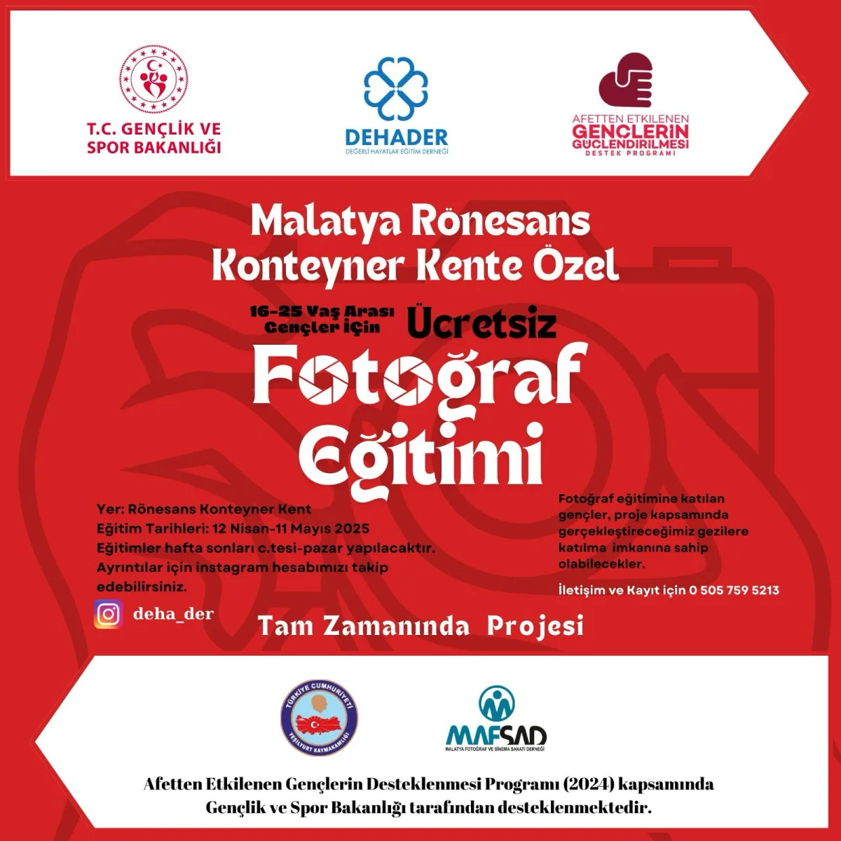 DEHADER Konteyner Kentte Gençlere Fotoğrafçılık Eğitimleri Verecek