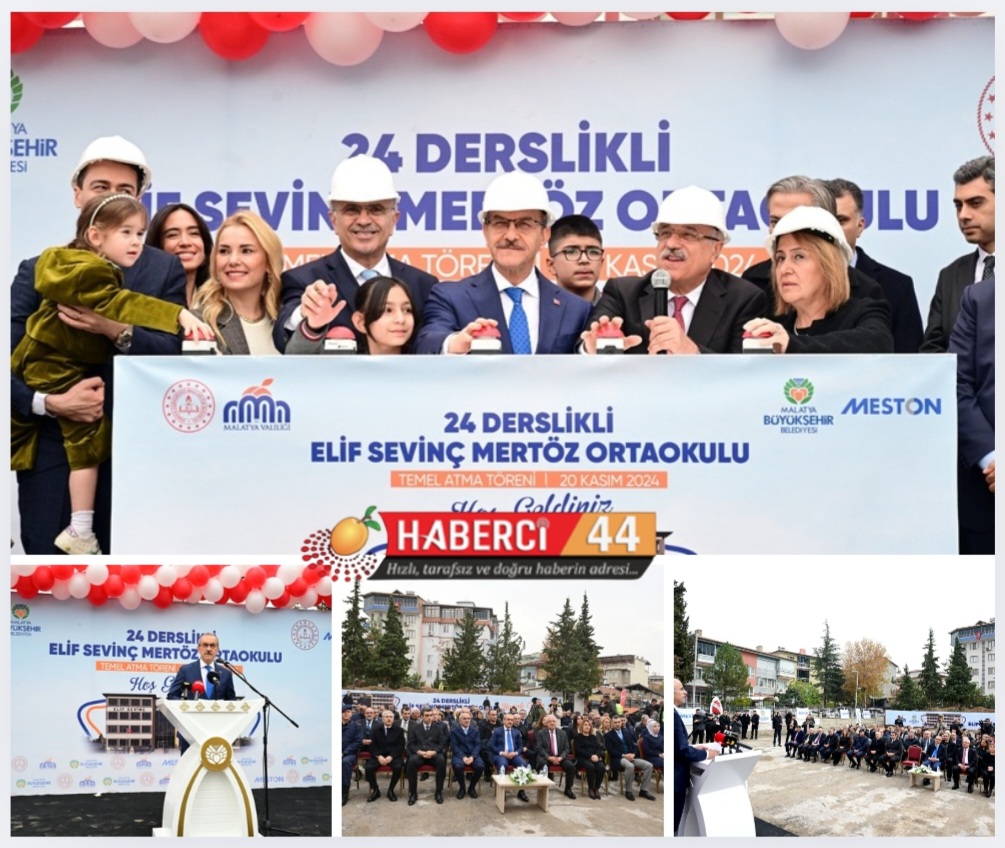 24 DERSLİKLİ ELİF SEVİNÇ MERTÖZ ORTAOKULU’NUN TEMELİ ATILDI