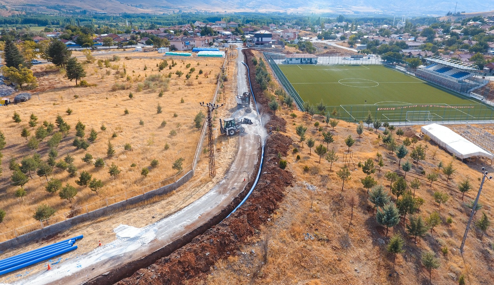 DOĞANŞEHİR SÜRGÜ MAHALLESİ'NE  2 BİN 500 METRE İÇME SUYU HATTI