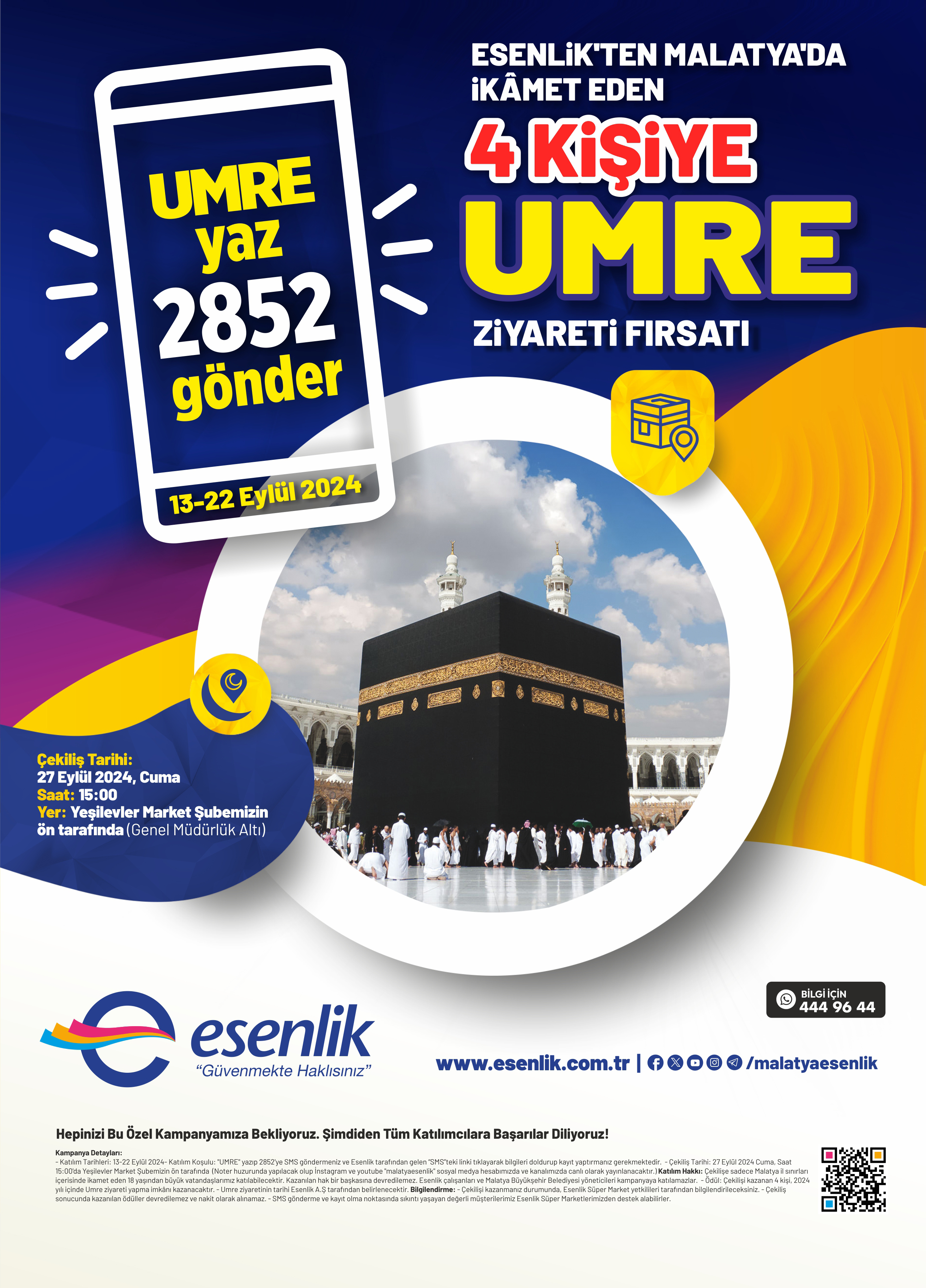 ESENLİK’TEN 4 KİŞİYE “UMRE” ZİYARETİ FIRSATI