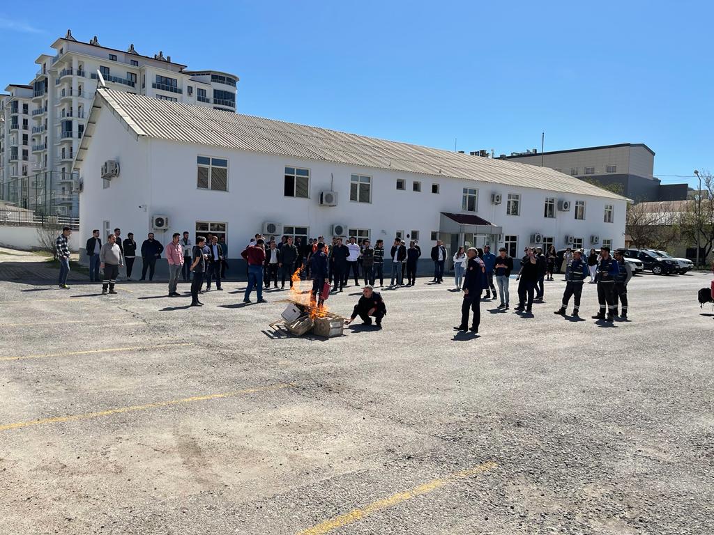 Fırat EDAŞ Ekiplerine Yangın Tatbikatında Tam Not