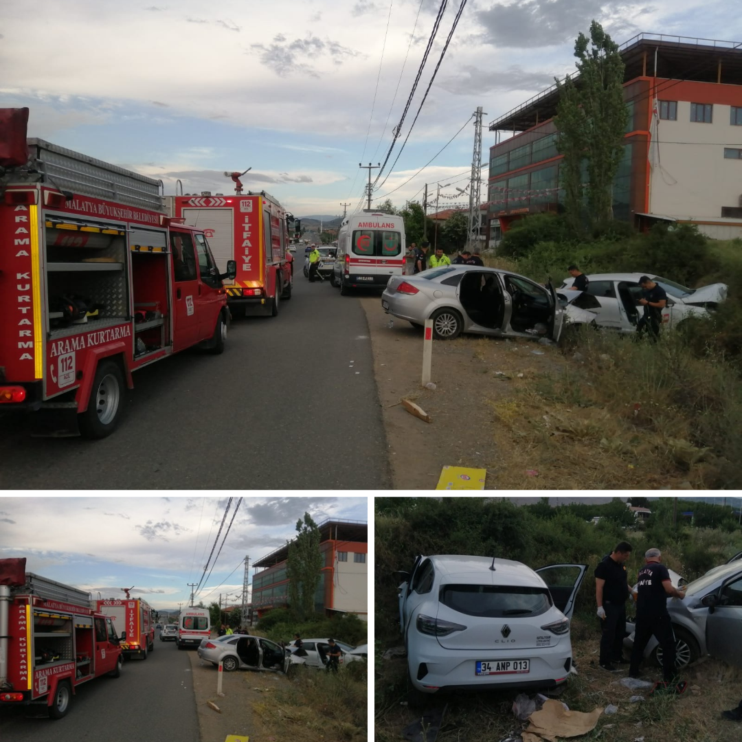 Malatya Elazığ Karayolunda Kaza 5 Yaralı