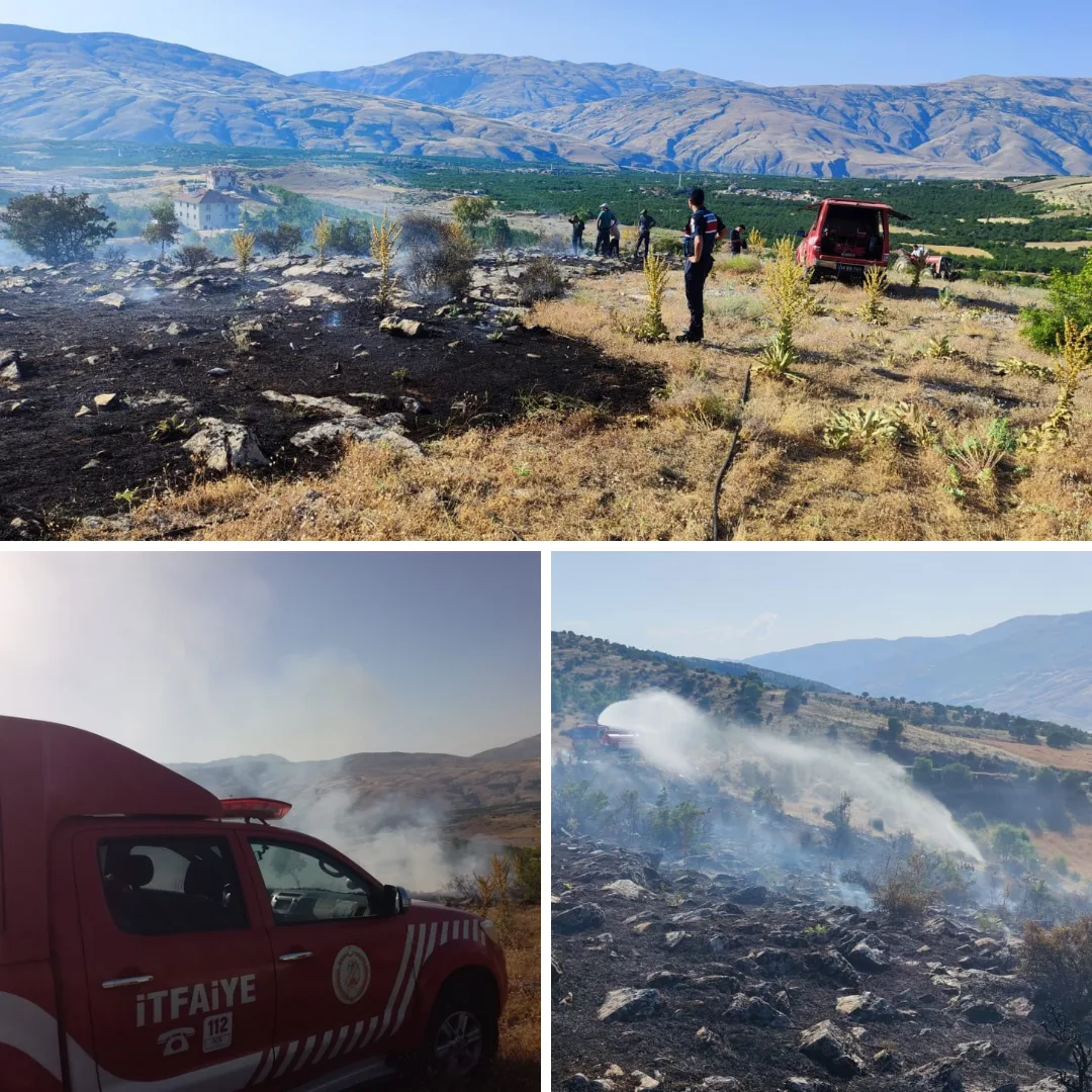 Malatya Doğanyol'da Anız Yangını!