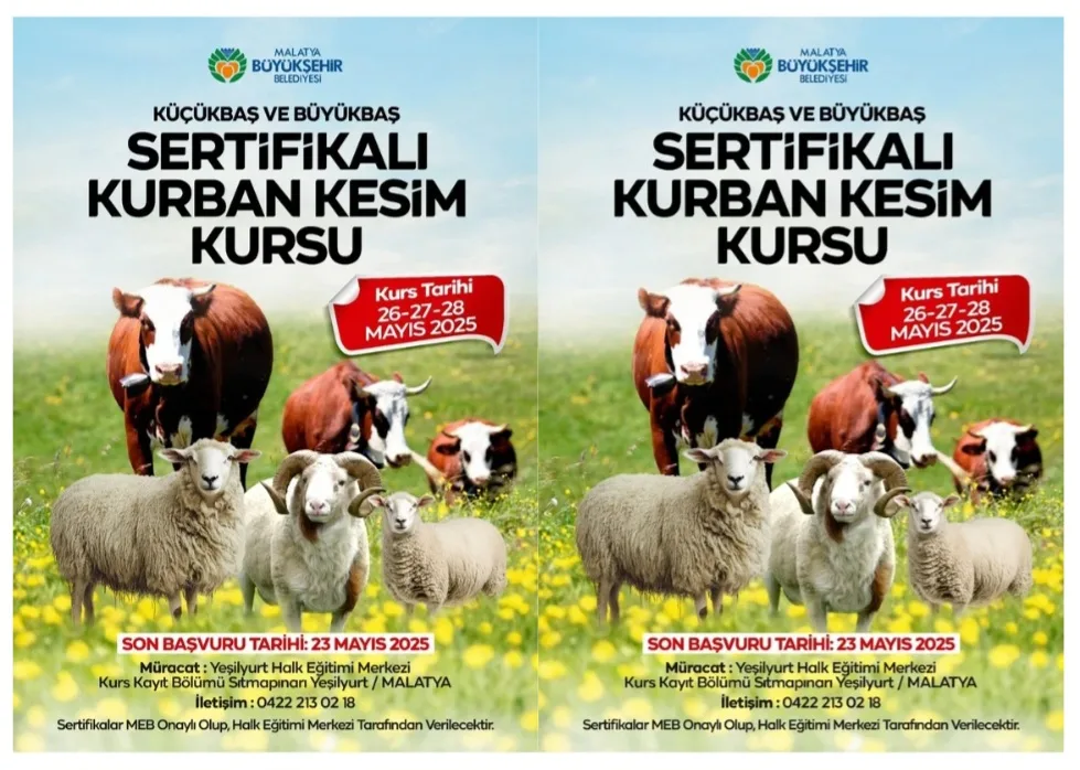 Malatya Büyükşehir Belediyesi Kurban Kesim Kursu Açıyor