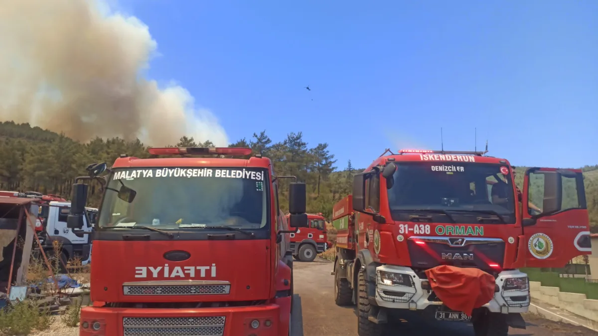 Malatya Büyükşehir Belediyesi’nden Hatay’daki Orman Yangınına Destek