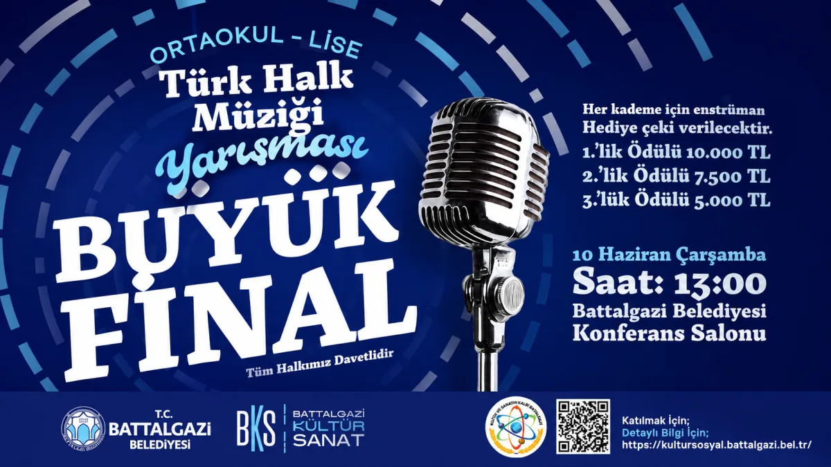 BATTALGAZİ’DE TÜRK HALK MÜZİĞİ YARIŞMASI FİNAL HEYECANI